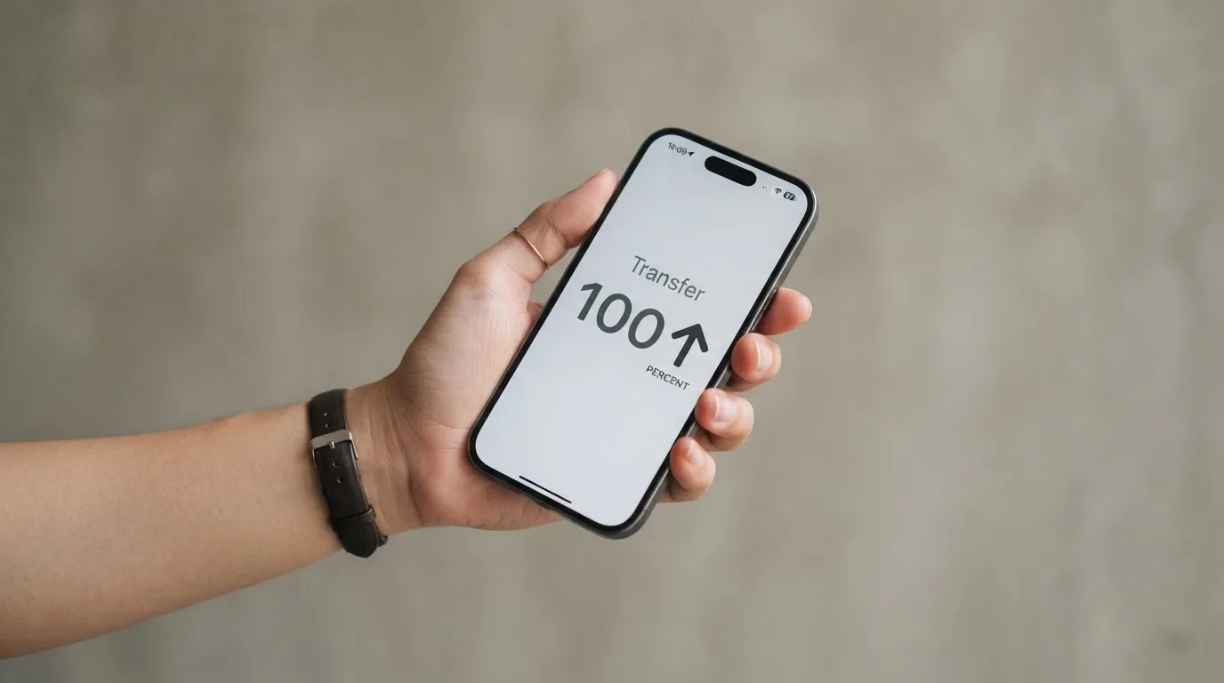 A phone showing a stablecoin transfer screen