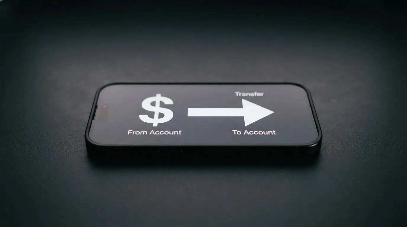 A phone showing a stablecoin transfer screen
