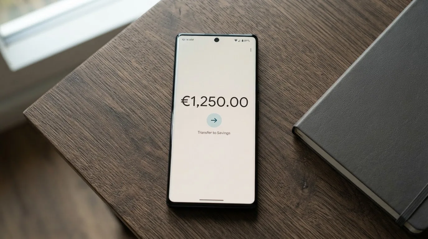 A phone showing a stablecoin transfer screen