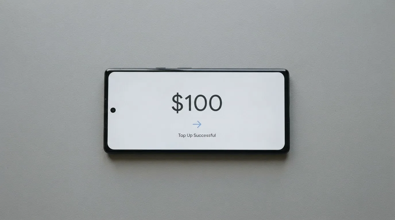 A phone showing a stablecoin transfer screen