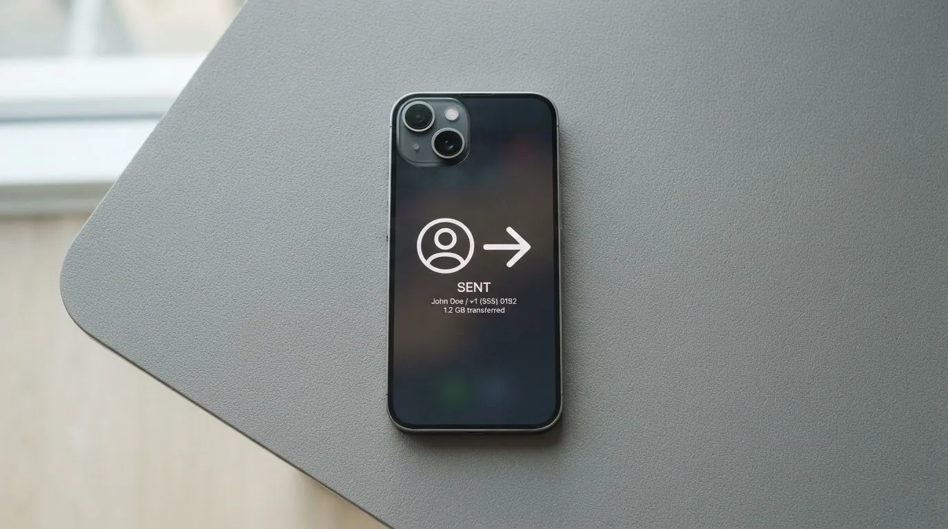 A phone showing a stablecoin transfer screen