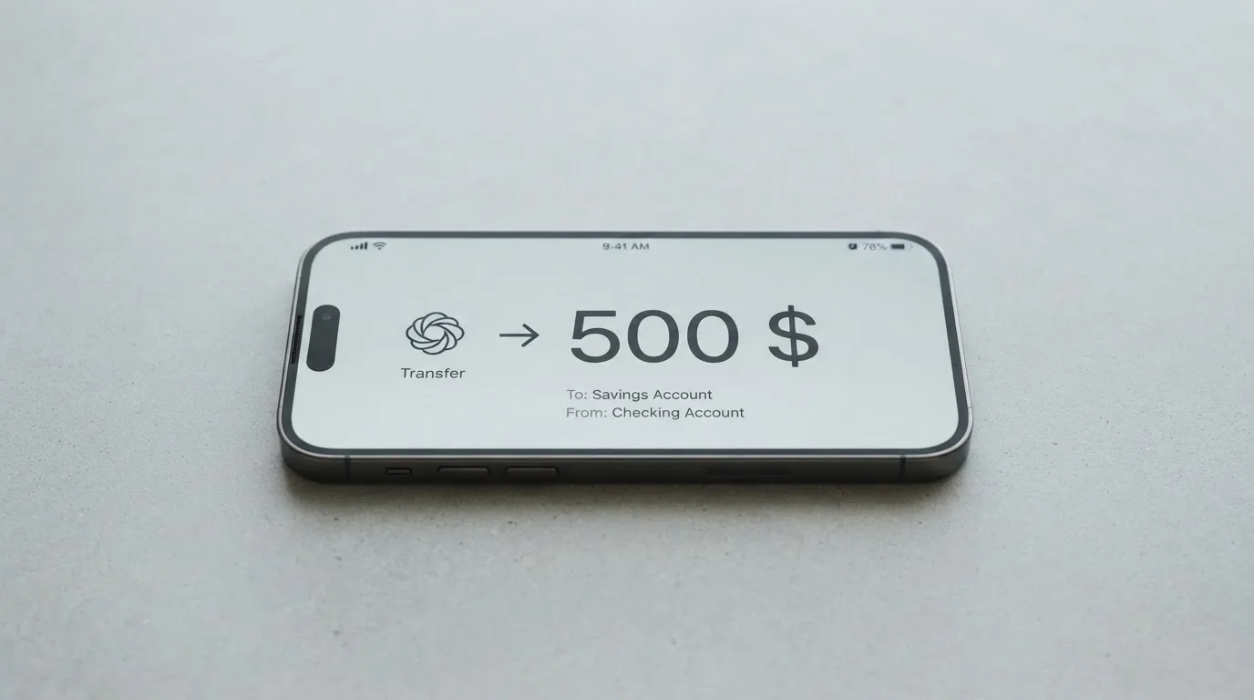 A phone showing a stablecoin transfer screen