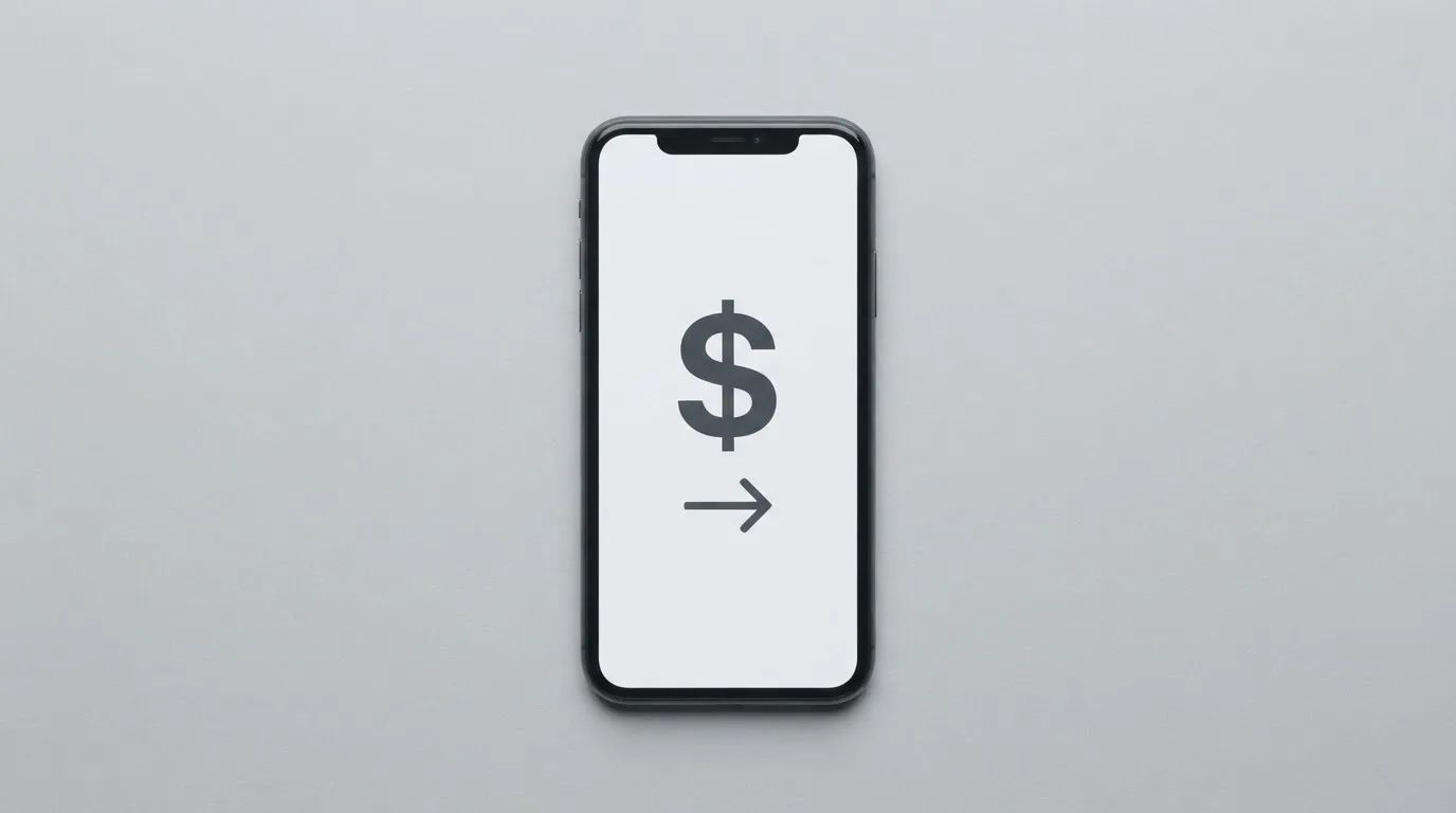 A phone showing a stablecoin transfer screen