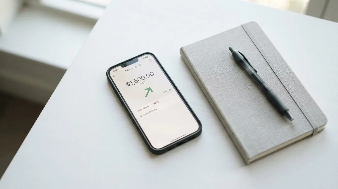 A phone showing a stablecoin transfer screen