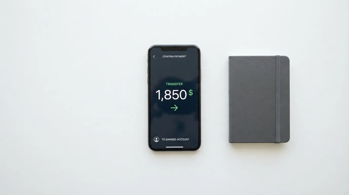 A phone showing a stablecoin transfer screen