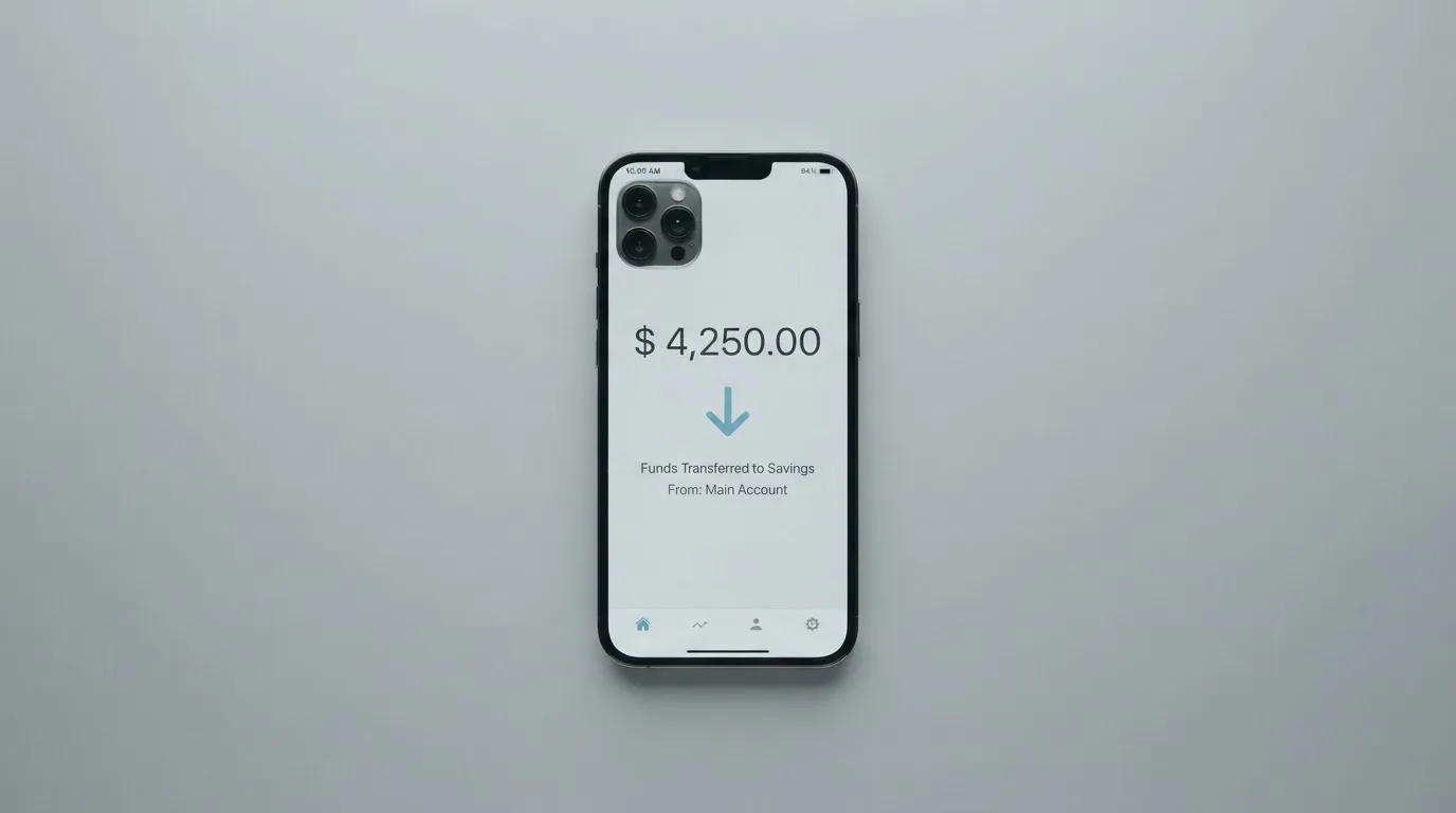 A phone showing a stablecoin transfer screen