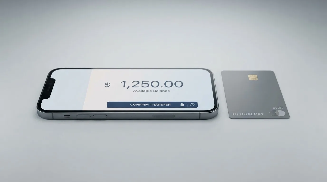 A phone showing a stablecoin transfer screen